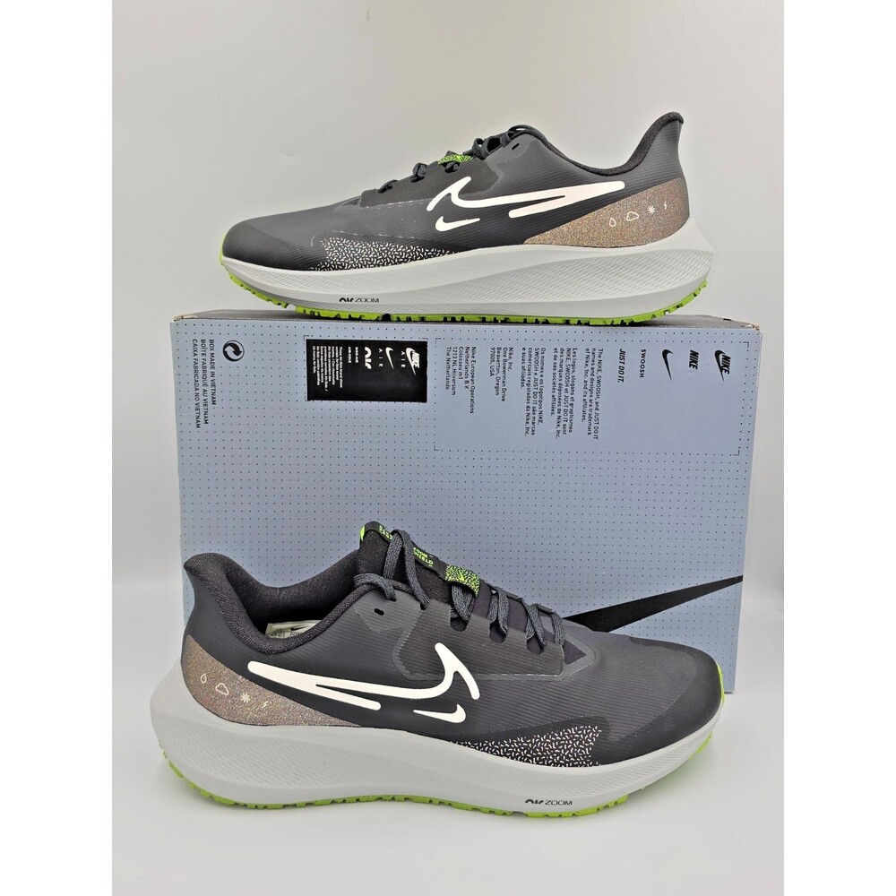 Nike Air Zoom Pegasus 39 Shield Men’s 11.5 Black Volt DO7625 002 New in Box